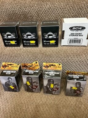 NEW Lot of 8 The Walking Dead Pro Deck Boxes  Breaking Bad Card BCW Storage Box